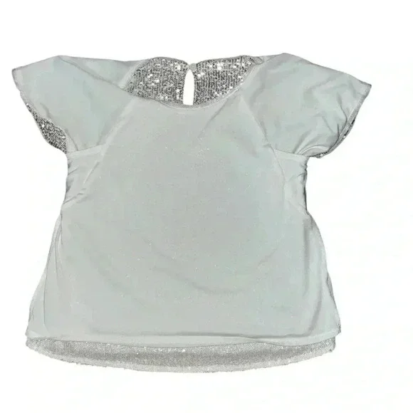 Cat and jack sequin silver girls shirt - Picture 4 of 4